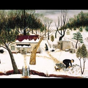 Queena Stovall Folk Artist “Cabin on Oaks Farm”